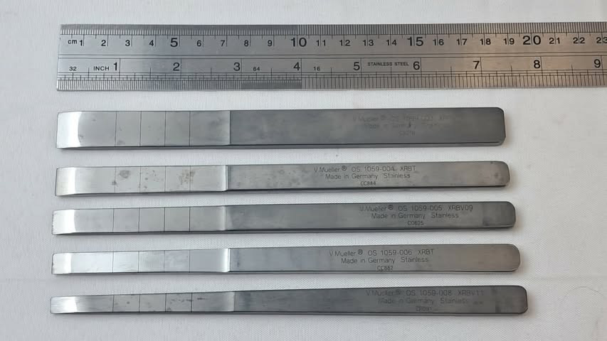 5Pc. V. Mueller Straight Osteotome Set Orthopedic