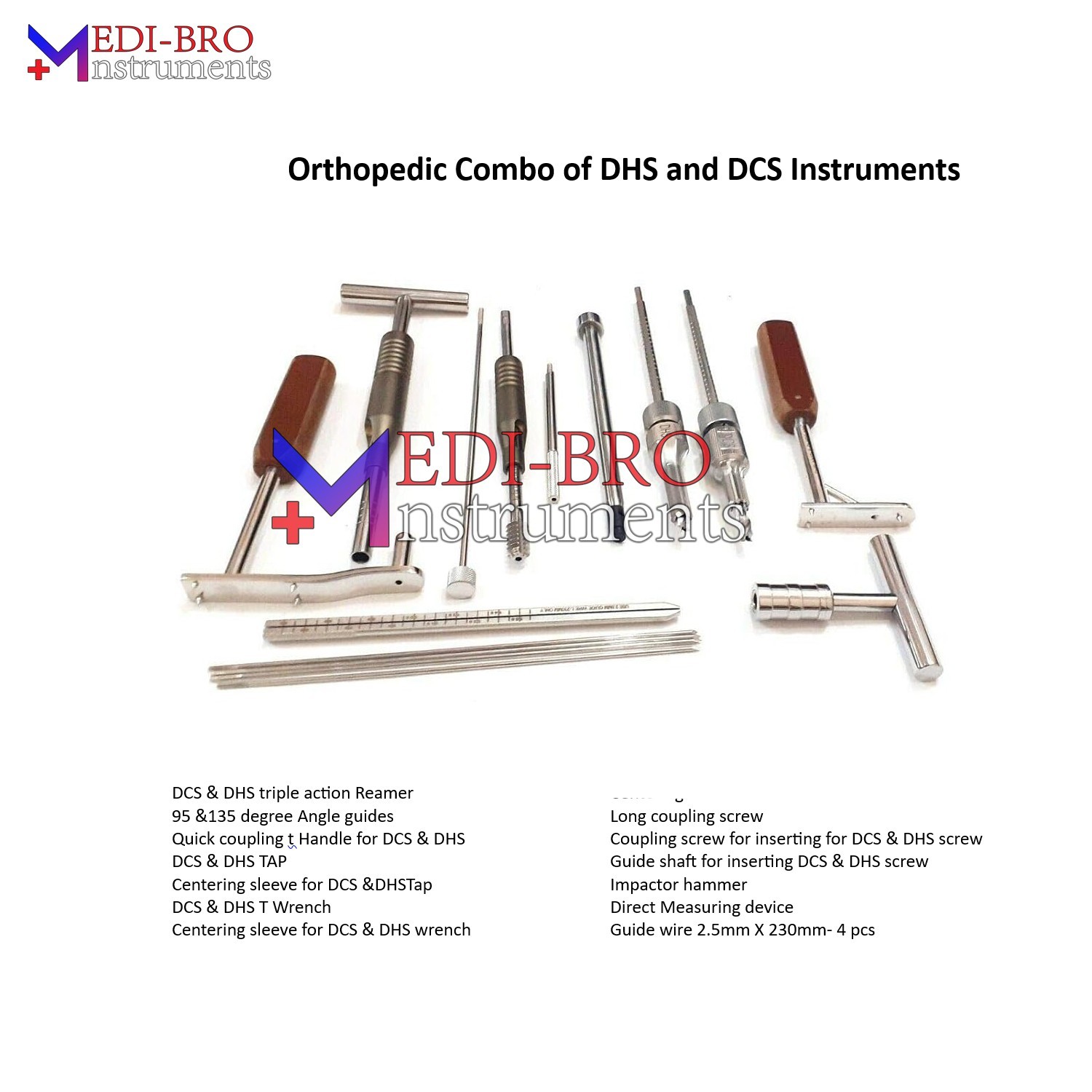Orthopedic DHS and DCS Surgical Instruments Combo Set for Trauma Surgery