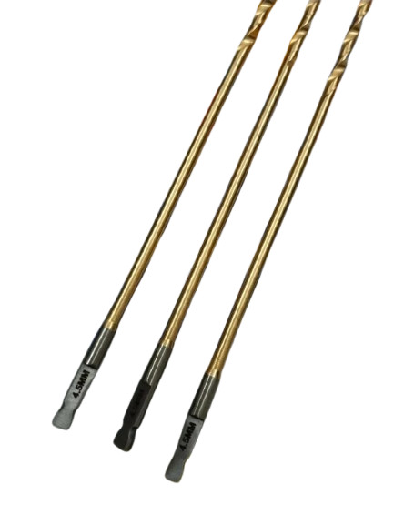 4.5MM Cannulated Bone Drill Bits (Set of 3) | Gold Coated Orthopedic Surgical