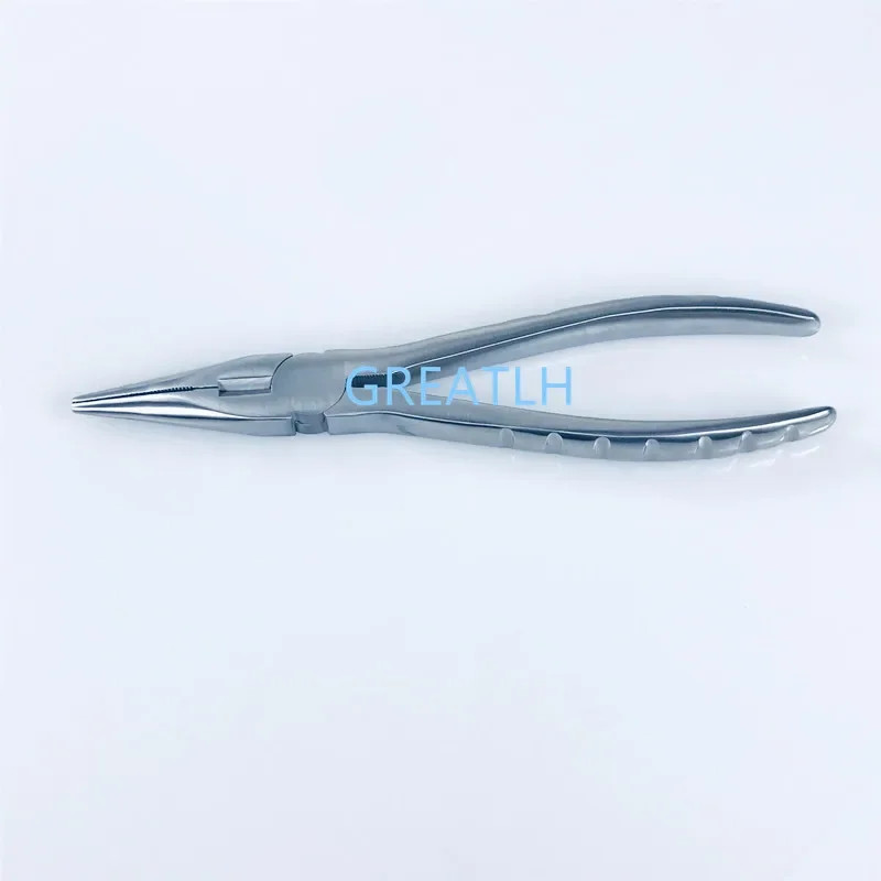 Veterinary Kirschner Wire Cutter Flat Nose Pliers with Serrated Jaws Bone Forcep