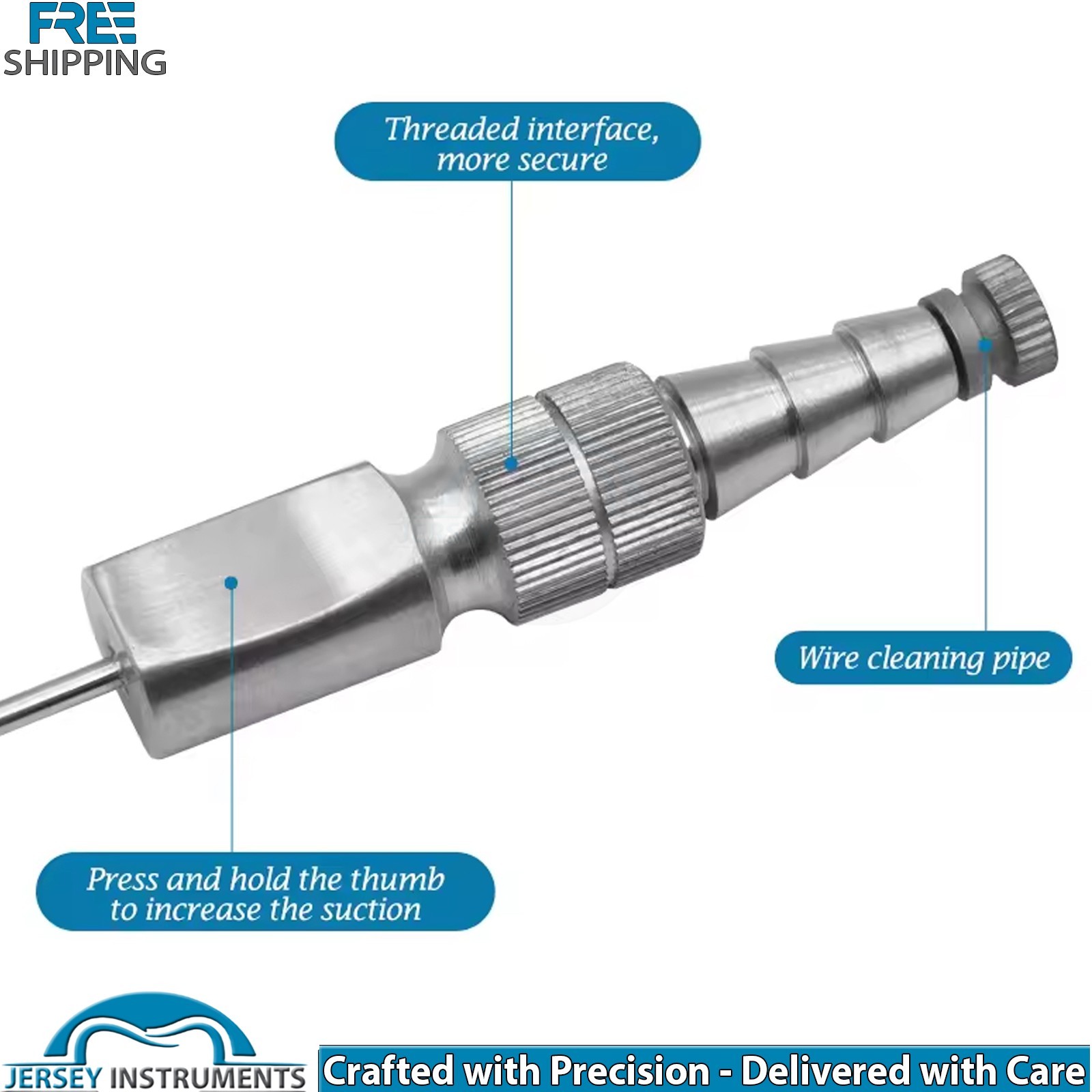 Surgical Frazier Suction Tube 2.67mm ENT Neurosurgical Medical Instrument A+ New