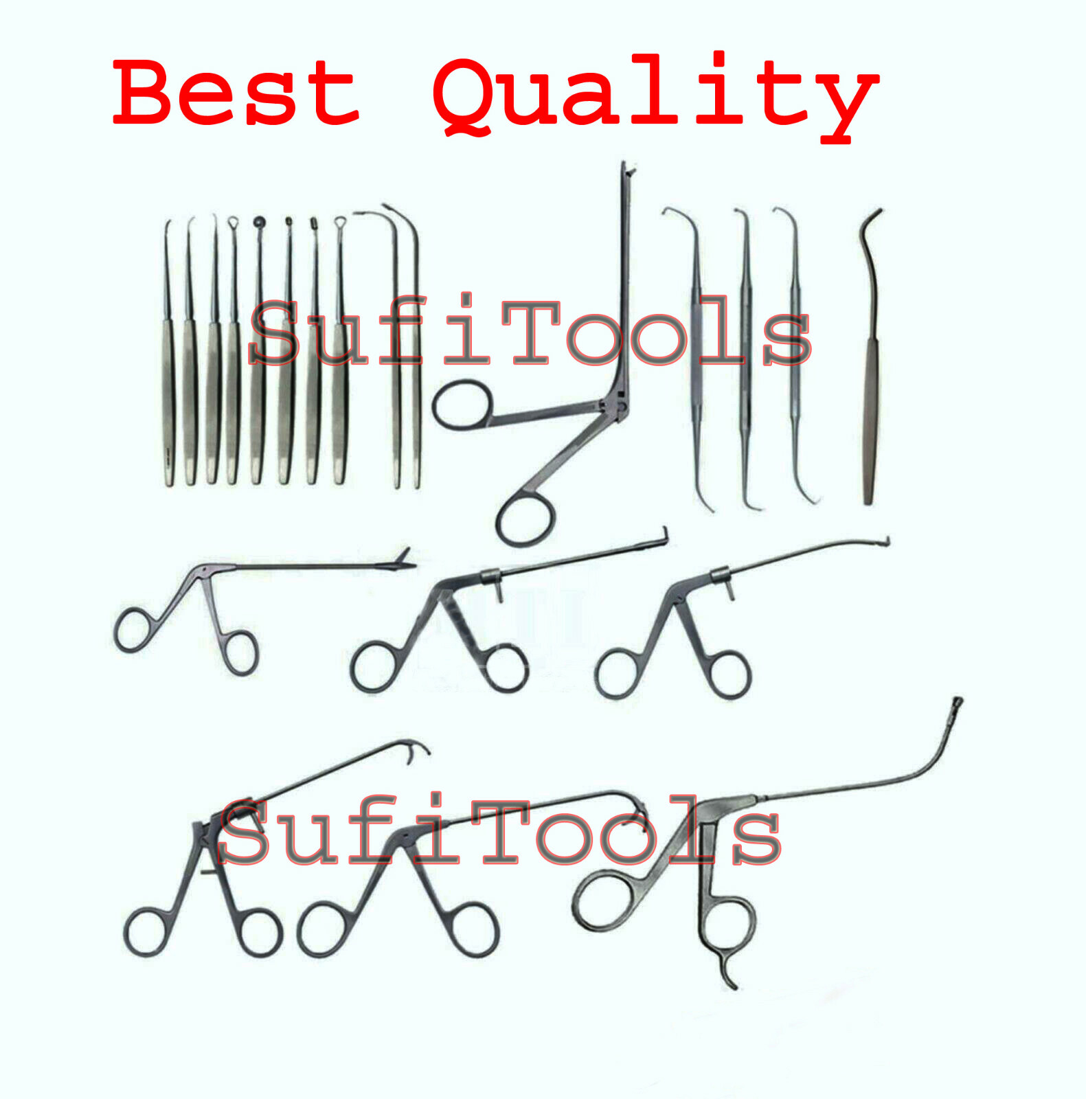 Fess Instruments Endoscopic Sinus Surgery Nasal ENT Instruments Kit Of 21 PCS