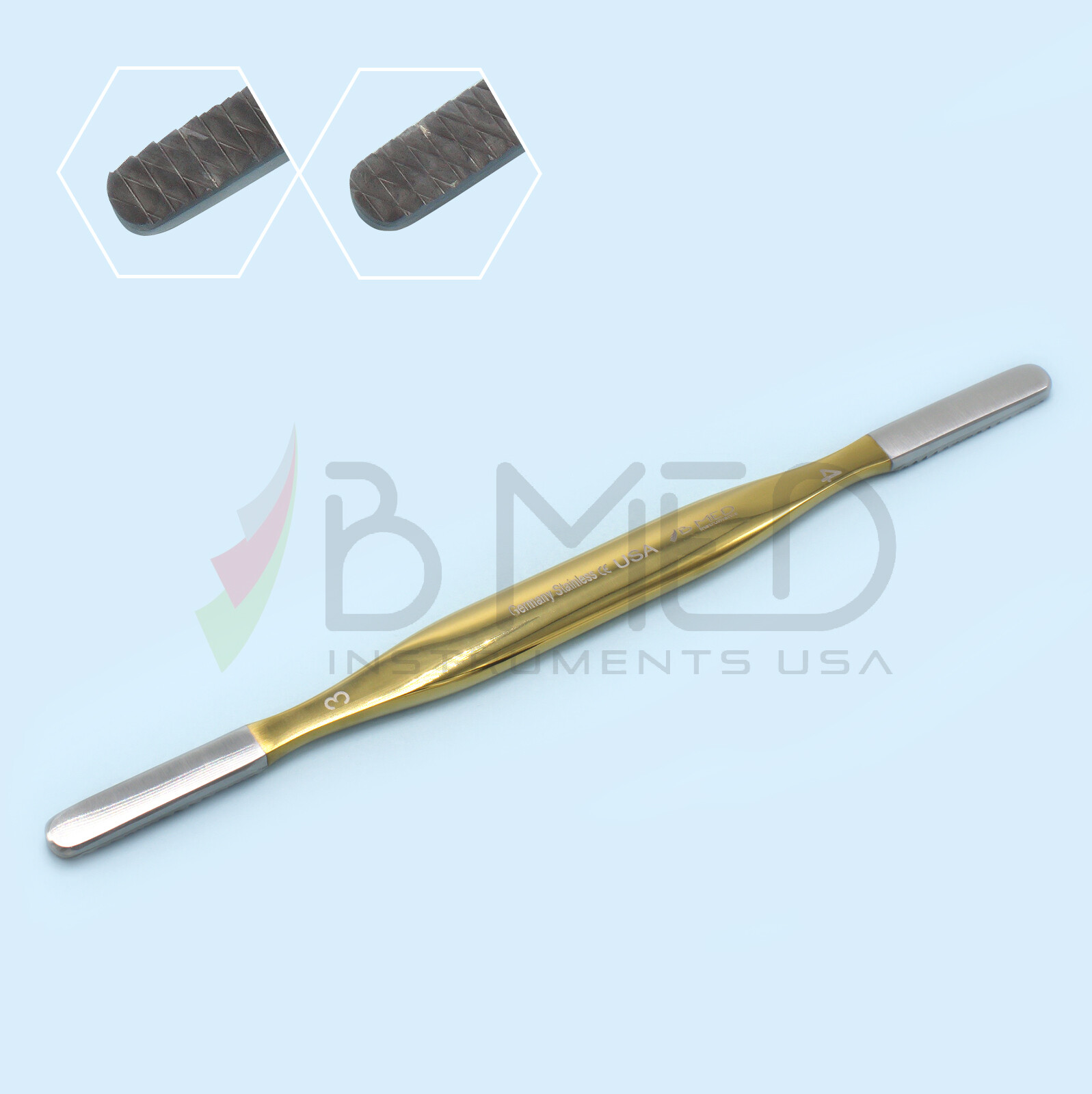 OR Grade TC Fomon Nasal Rasp 8″ Grits 3 And 4 Rhinoplasty Bones Plastic Surgery