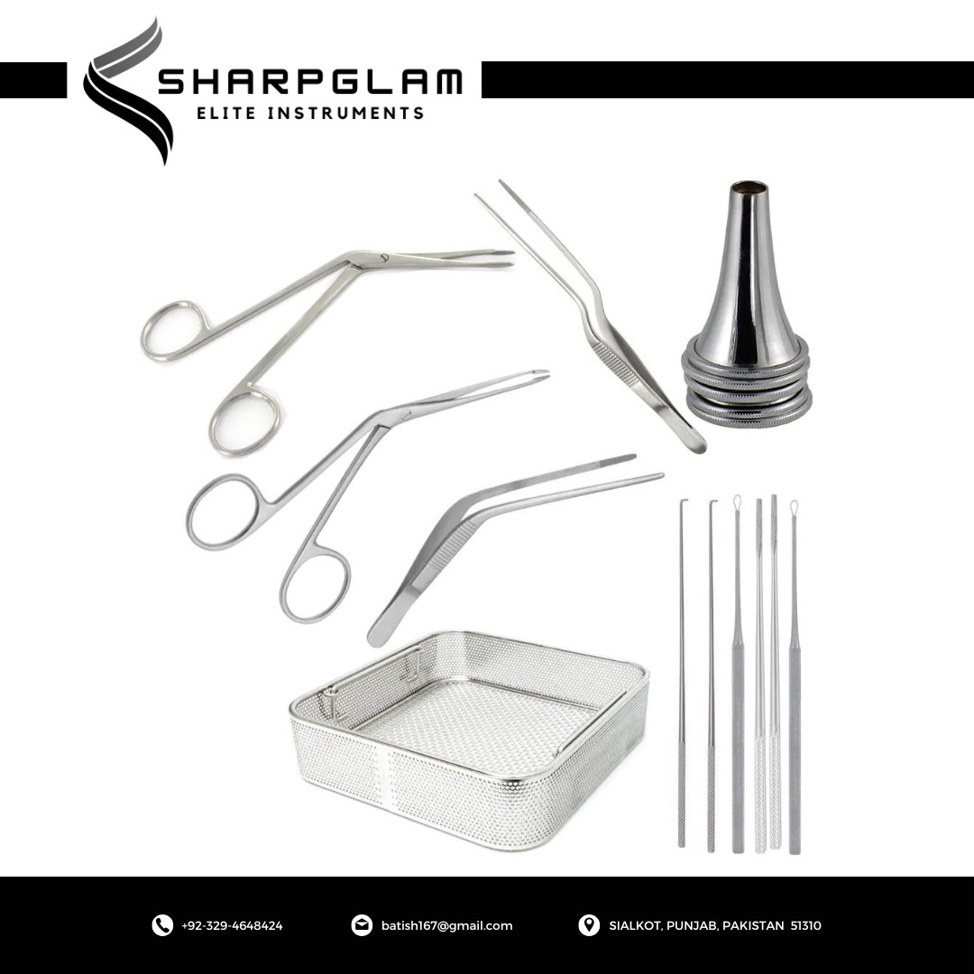 SHARPGLAM 12Pcs Ear Foreign Body Removal ENT Surgical Instrument Set