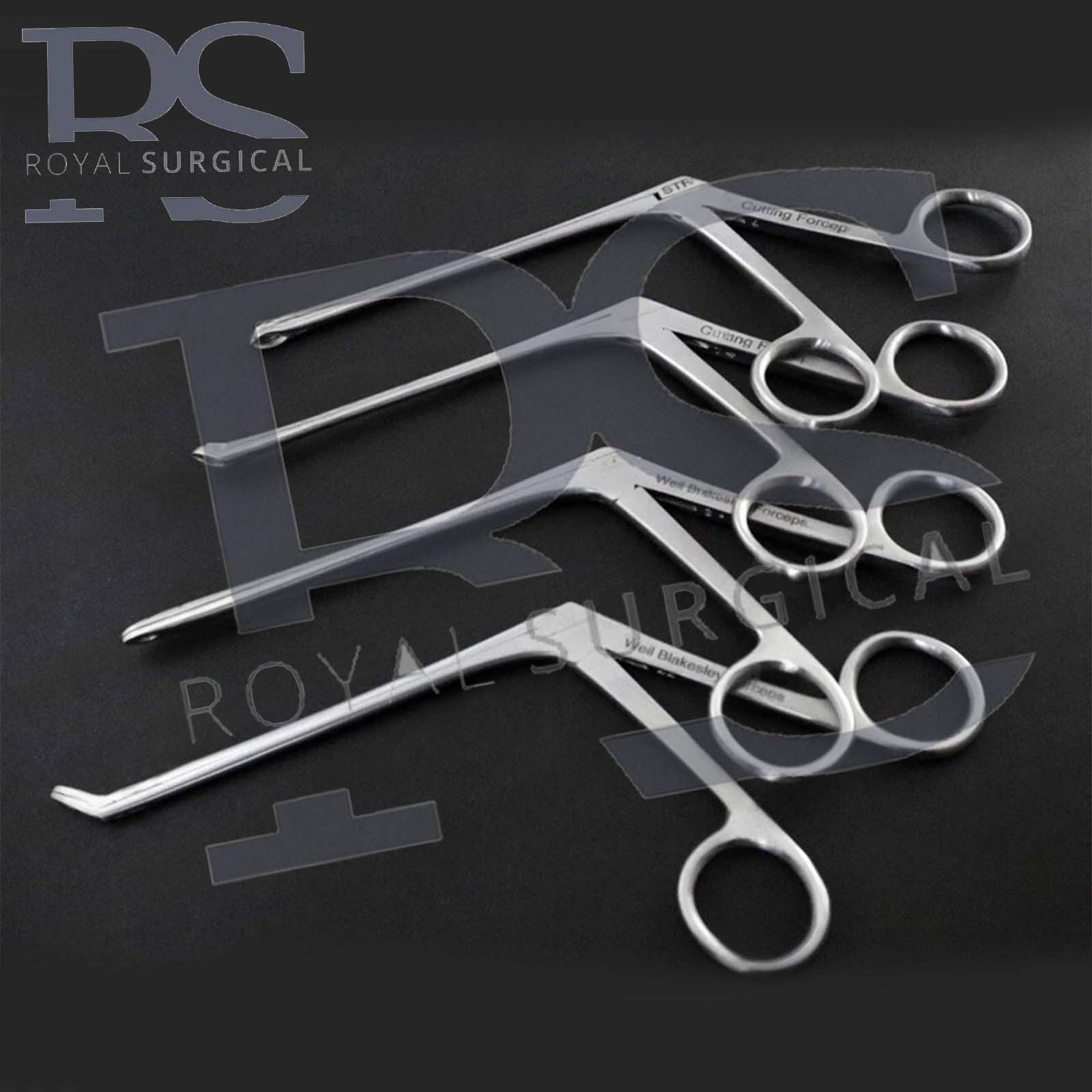 Weil Blakesley & Thru Cut Nasal Forceps Straight And 45 Degree 4 PCs Set