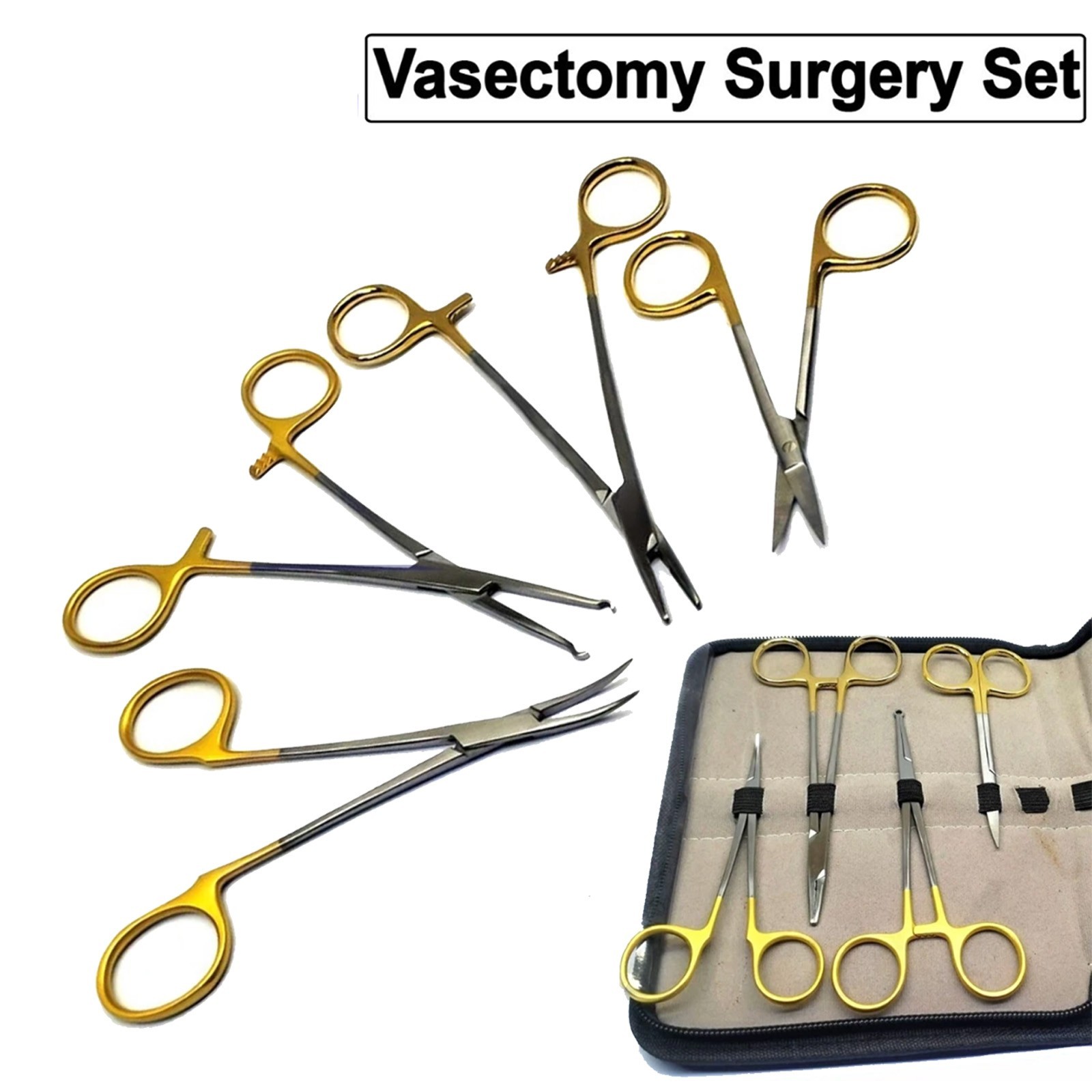 Sutureless Vasectomy Surgery Set of 4 Pcs, Surgical Instruments