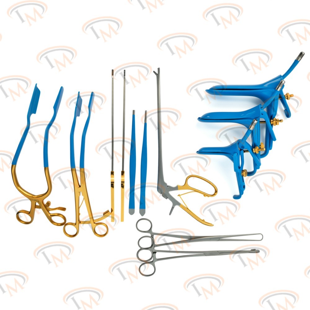 Obstetrics & Gynecology Set Speculum ,Forceps, Leep Retractors,Kevorkian Curette
