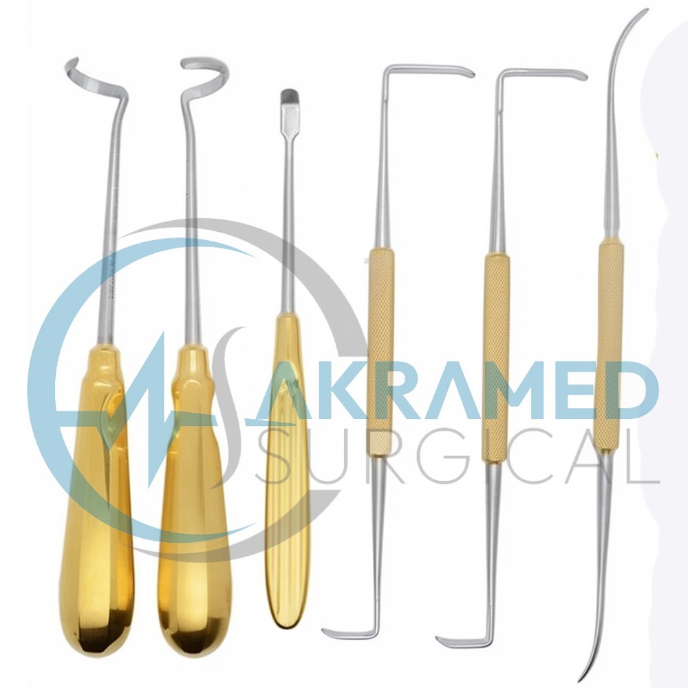 Rhinoplasty Costal Cartilage Surgical Instruments Orthopedic Set of 6 pcs