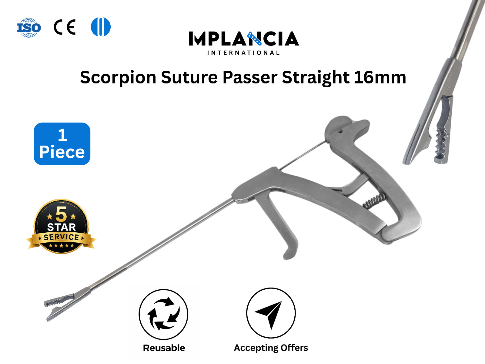 Straight Precision Passer Tool 16mm Reusable Stainless Steel Professional Qualit