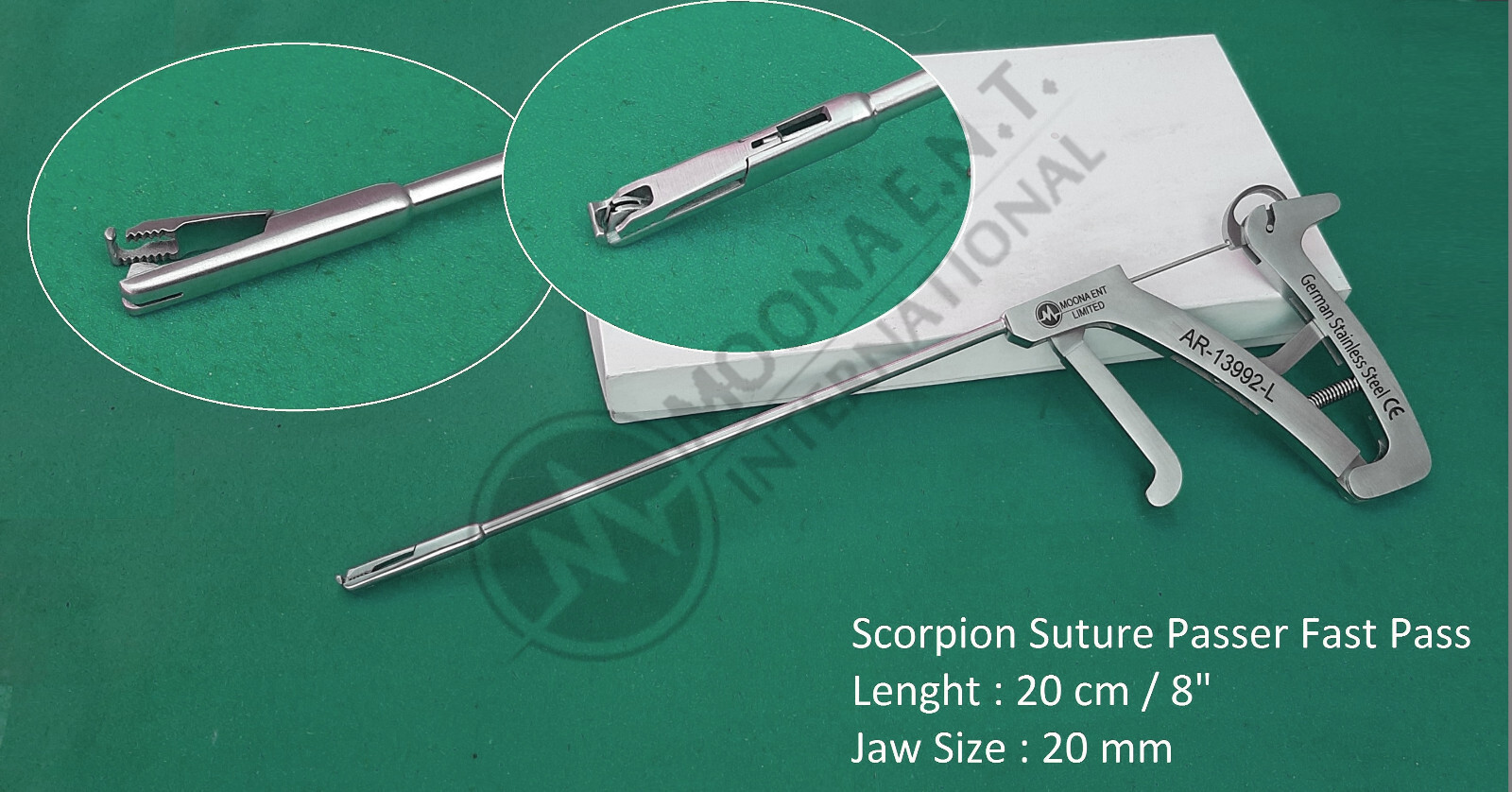 Arthrex Scorpion Suture Passer Straight, 20cm Length Orthopedics Instruments