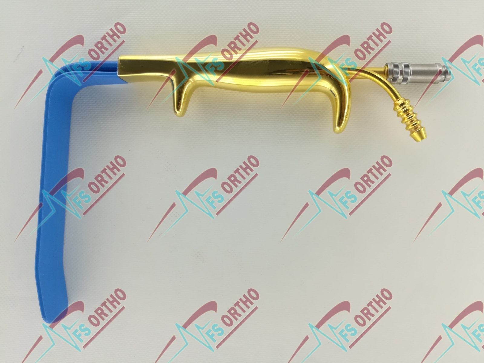 Tebbetts Breast Retractor 25mm x 15cm Fiber Optic Light Guide and Suction Tube