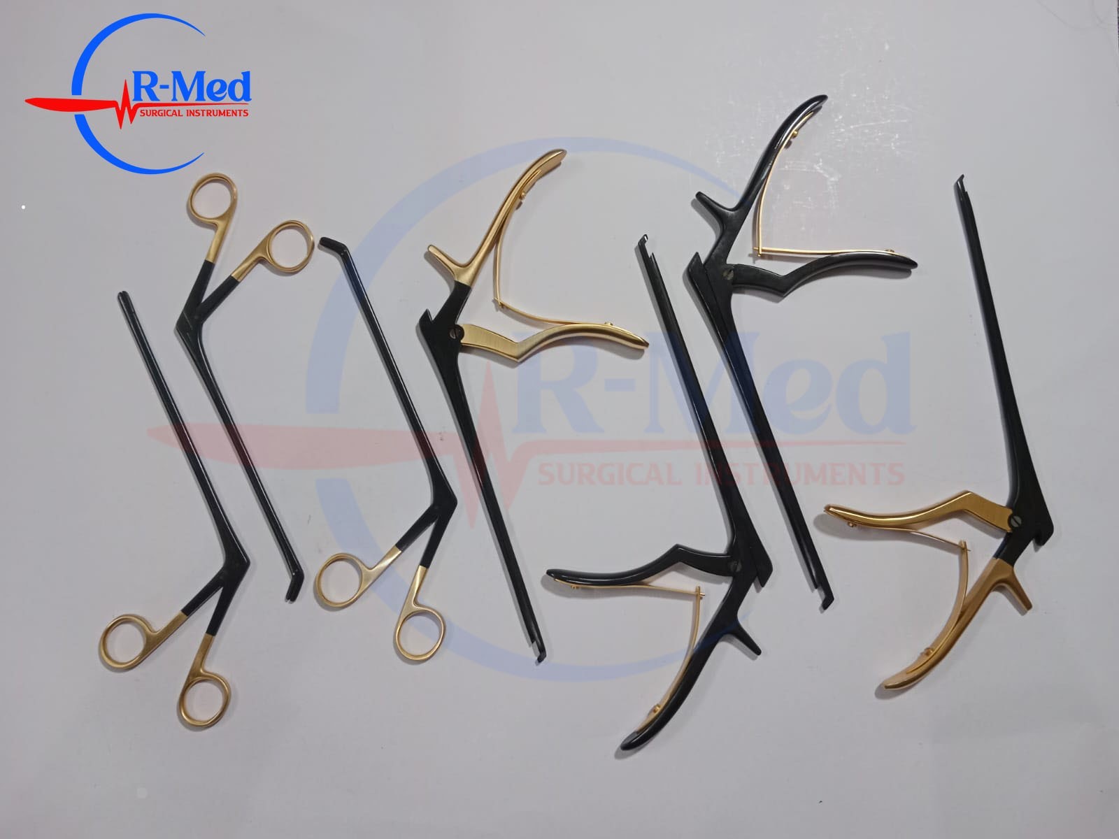 Codman karison & Cushing pituitary rongeurs surgical orthopedic black gold 7 PCs