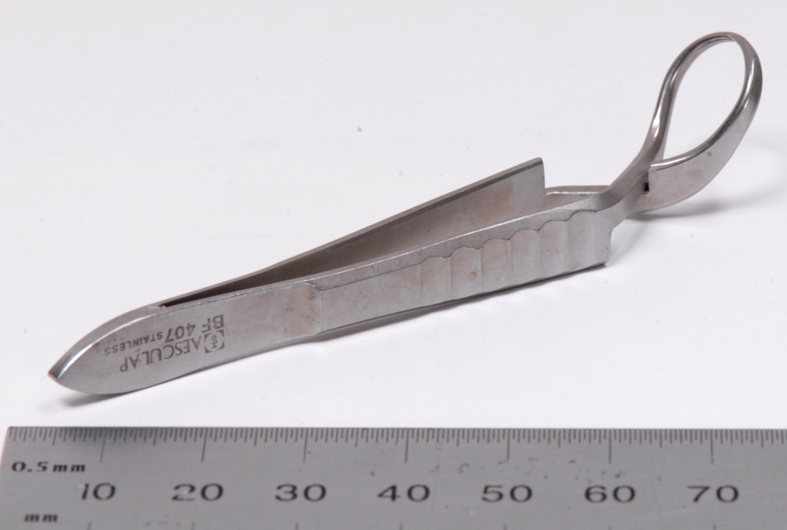Aesculap #BF407 Jones Towel Clamp 3¼” Curved Sharp Surgical Stainless