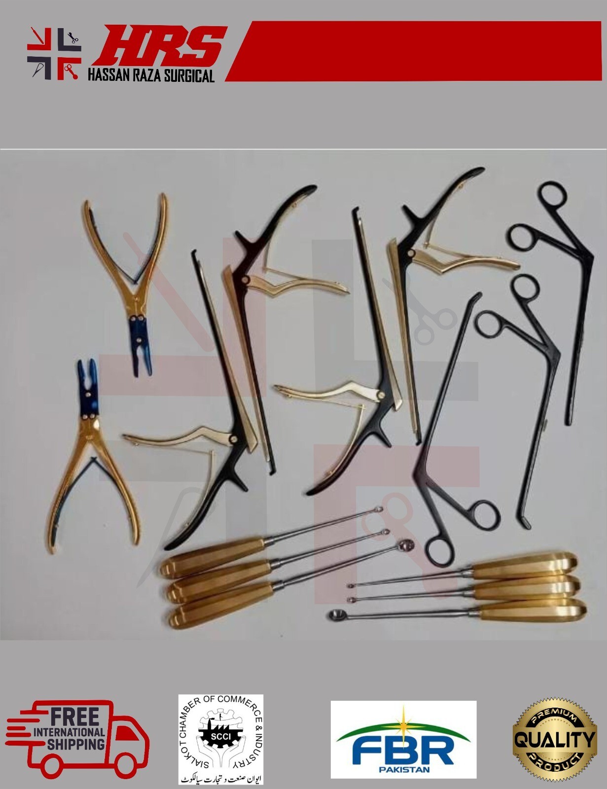 codman kerrison rongeurs bone curettes 15 pcs set surgical