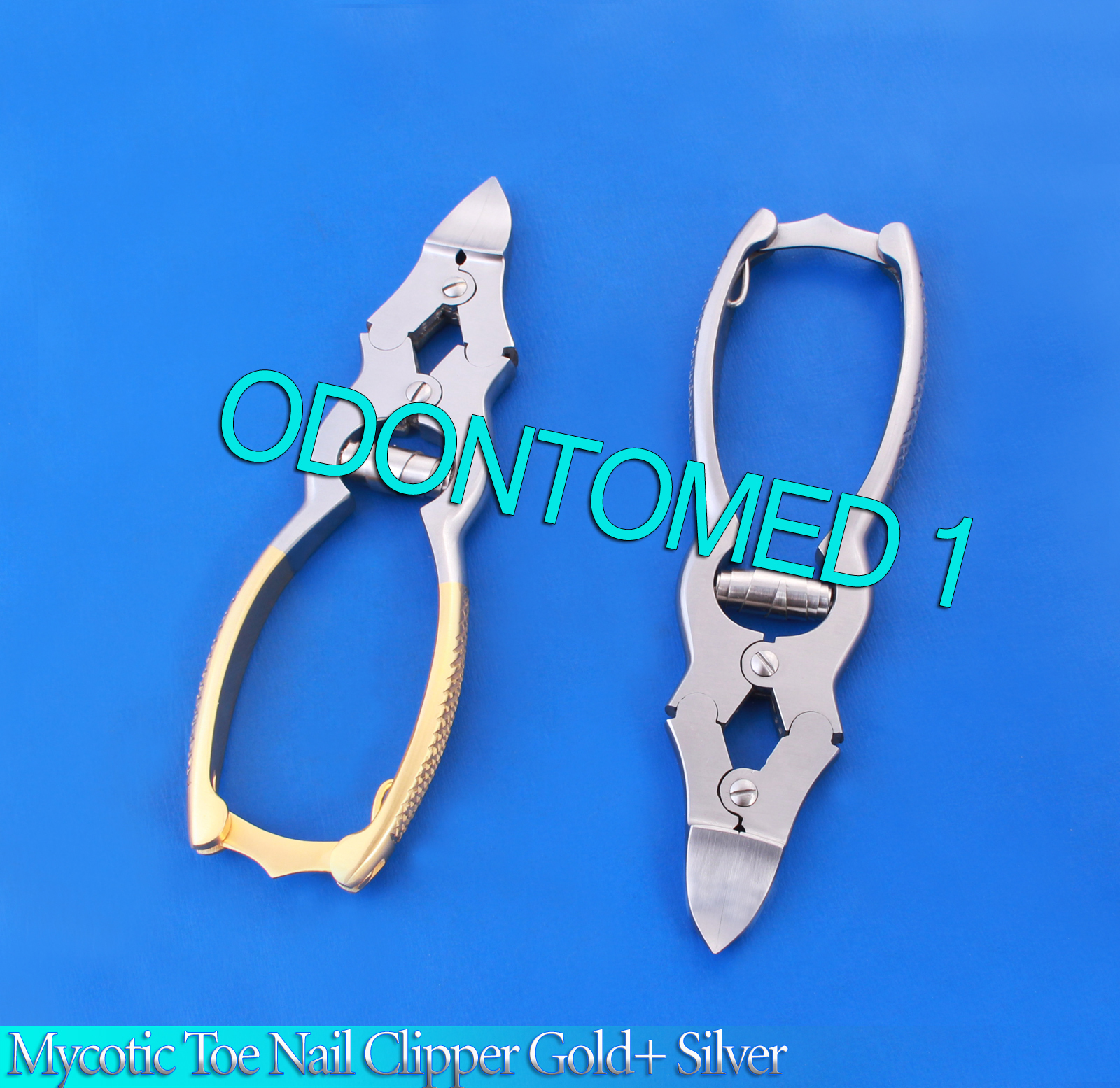 Mycotic Toe Nail Clipper Silver + Gold Surgical Instruments