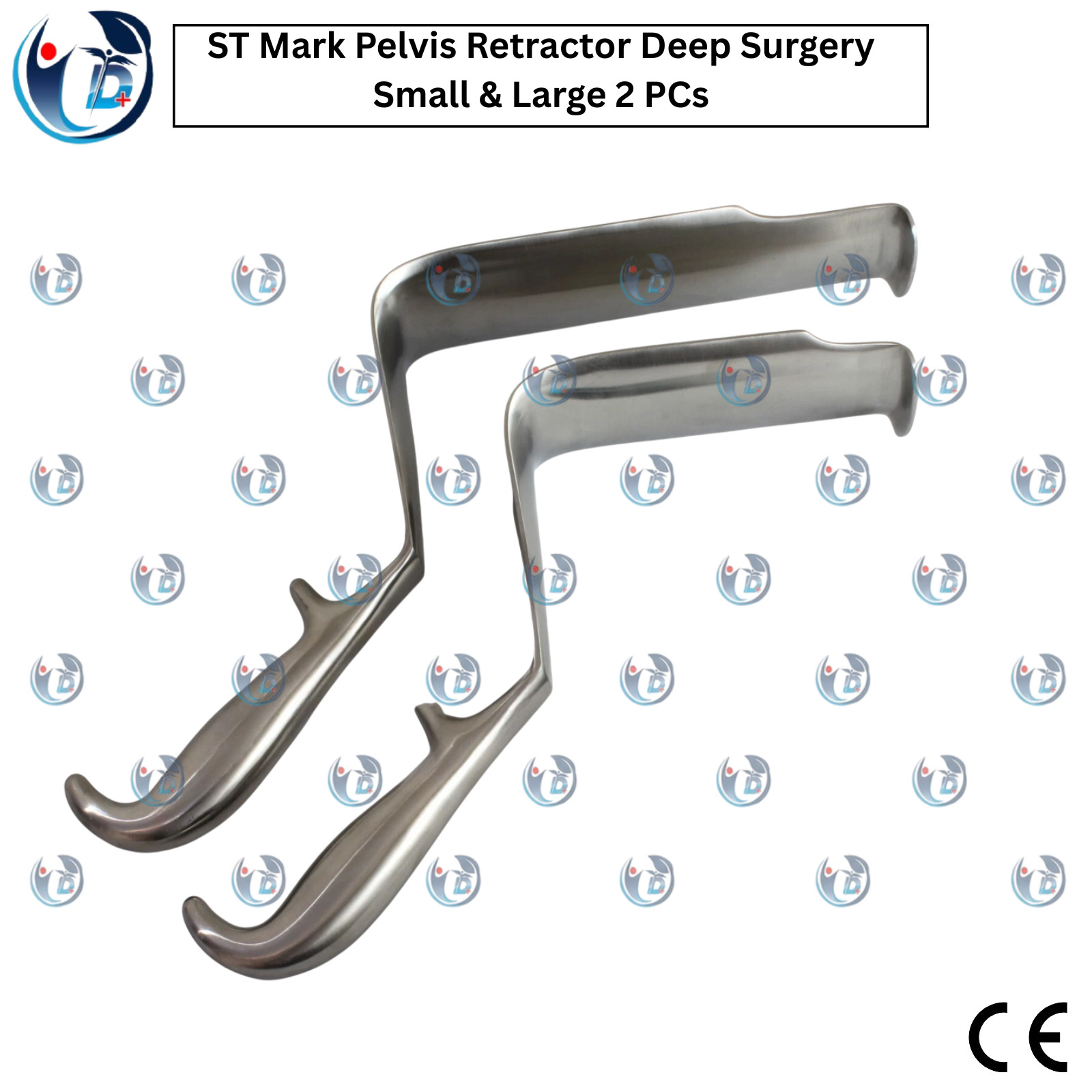 ST Mark Pelvis Retractor Deep Surgery Small & Large 2 PCs Surgical Orthopedic