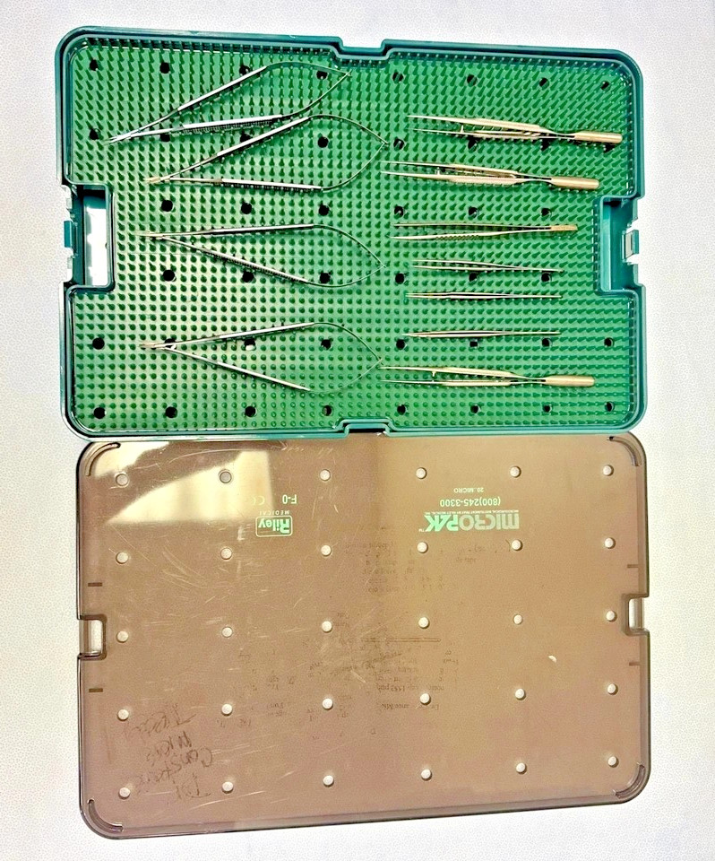 11 Piece Codman ASSI Micro Instrument Tray w/ Sterilization Case