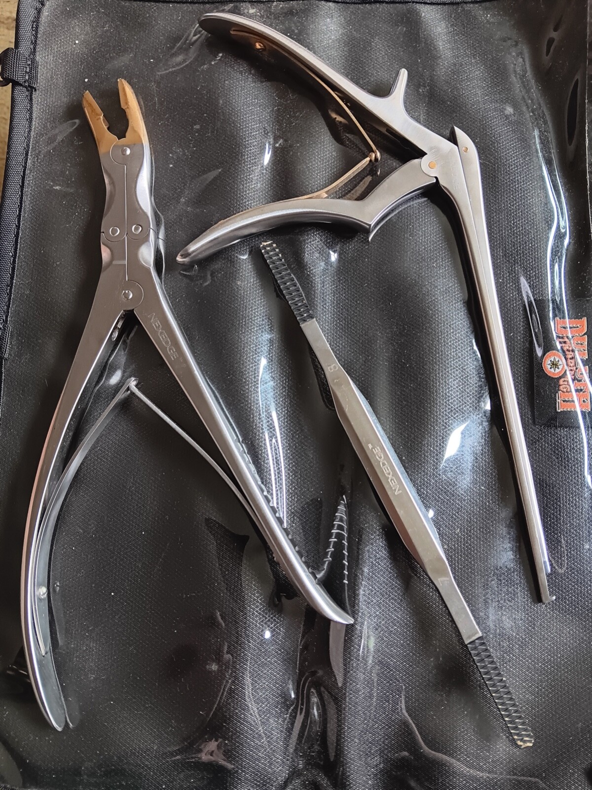 surgical instruments set, Kerrison 2mm-straight 7″, Fulton 9 1/2 inch cvd. 5mm