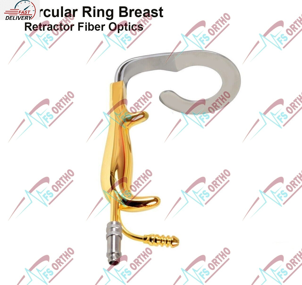 Circular Ring Tebbetts Breast Augmentation Retractor Fiber Optic Plastic Surgery