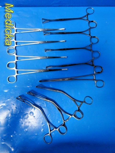 12x Surgical Grasping Forceps Collins Pennington Duval Lovelace ~ 39636