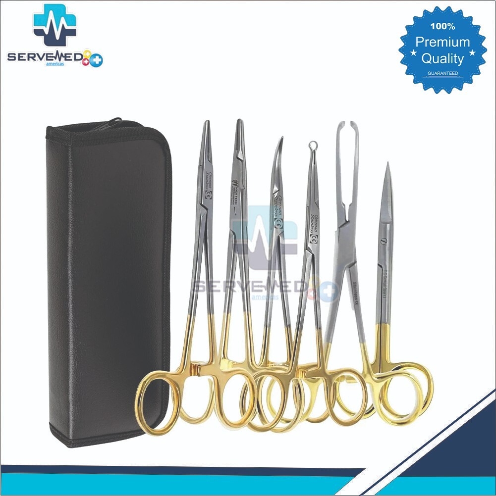 6 Piece German Sutureless Vasectomy Meatotomy Set Urology Surgical Instruments