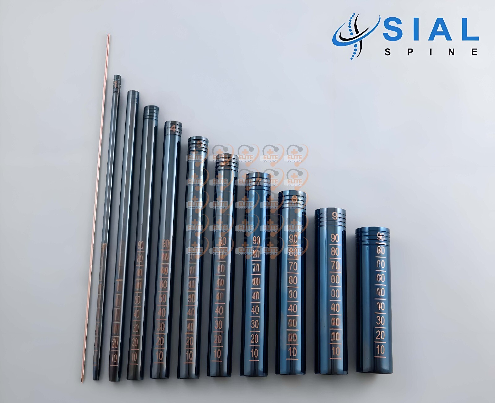 MIS Tubular Retractor Dilators Blue 11 PCs Set Surgery Instruments By Sial Spine