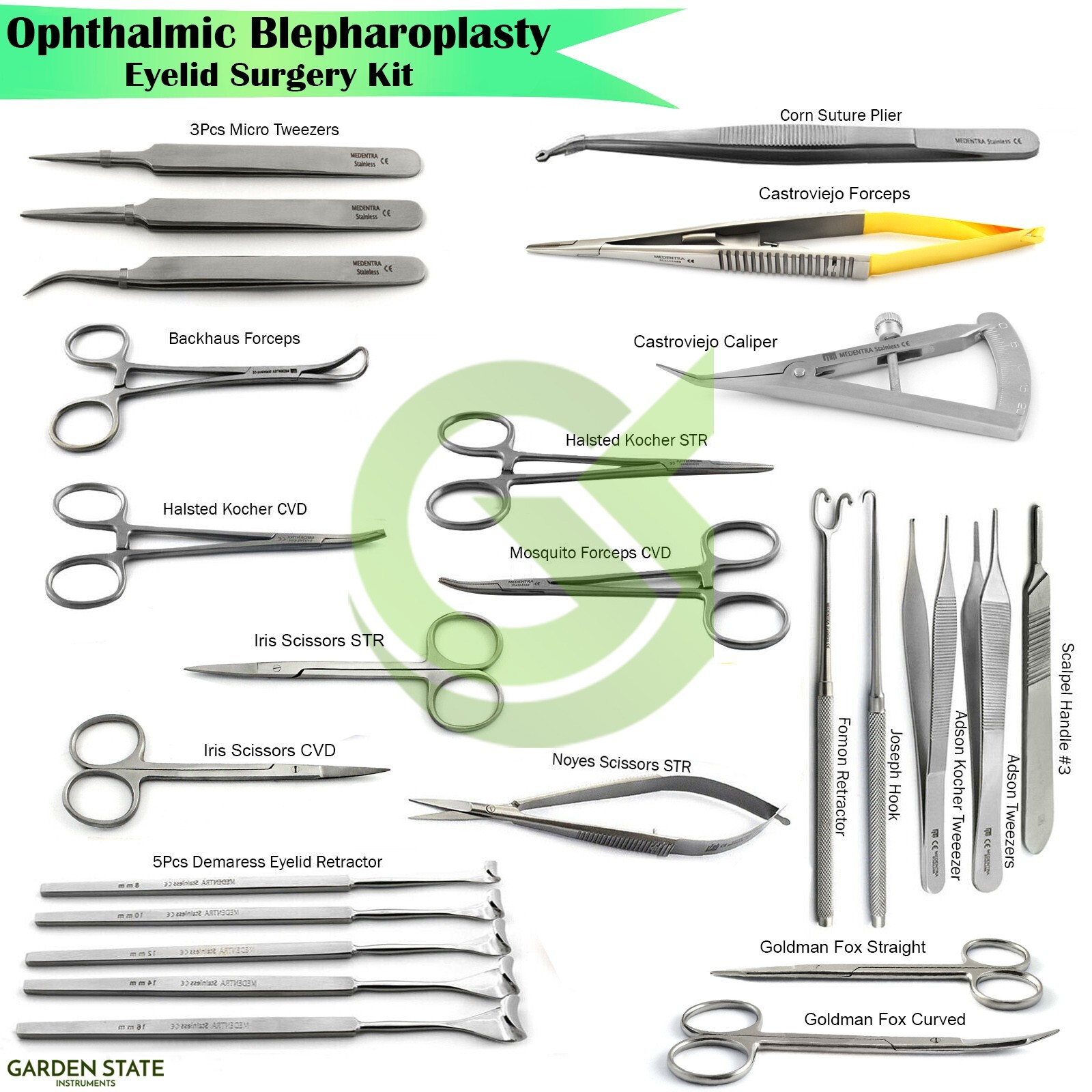 Ophthalmic Kit Surgical Blepharoplasty Instruments Micro Eyelid Retractor