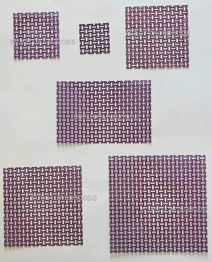 Craniofacial Titanium Mesh Skull Plate 150×150 3pc Cranioplasty with Screws 20pc
