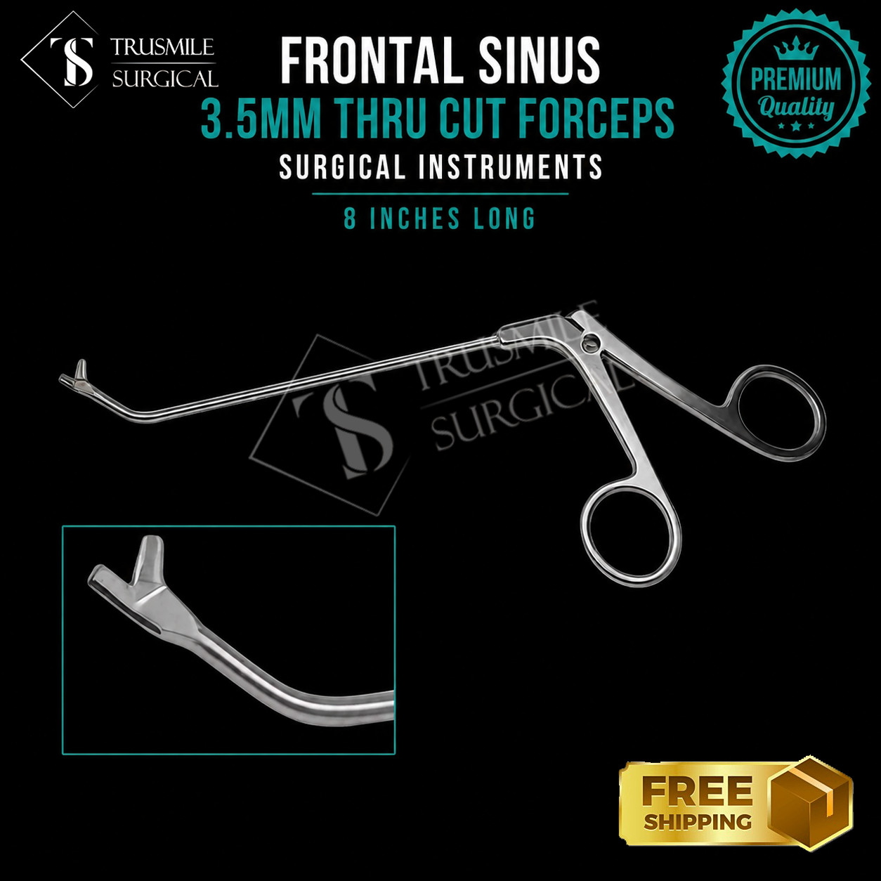 FRONTAL SINUS 3.5MM THRU CUT FORCEPS SURGICAL INSTRUMENTS 8 INCHES LONG