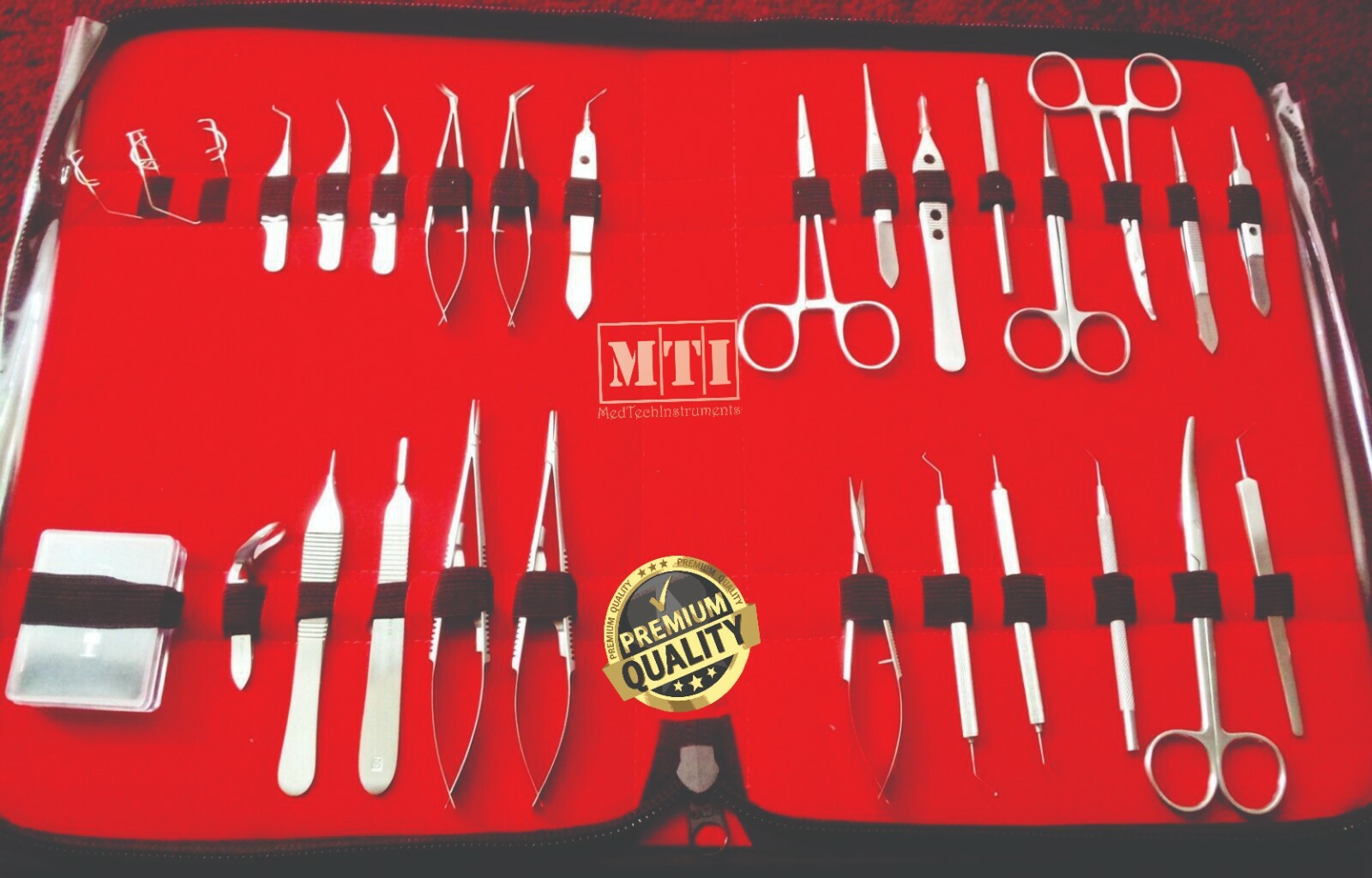 28 PC O.R GRADE VETERINARY OPHTHALMIC EYE MICRO SURGERY SURGICAL INSTRUMENTS KIT