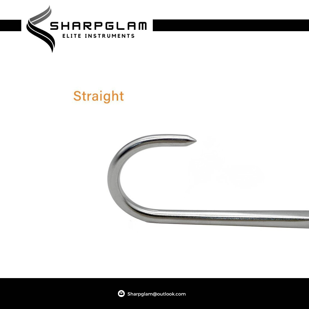 Bone Hook Retractor Lifting Hook knee 9″ Straight Vet Ortho Surgical Instruments