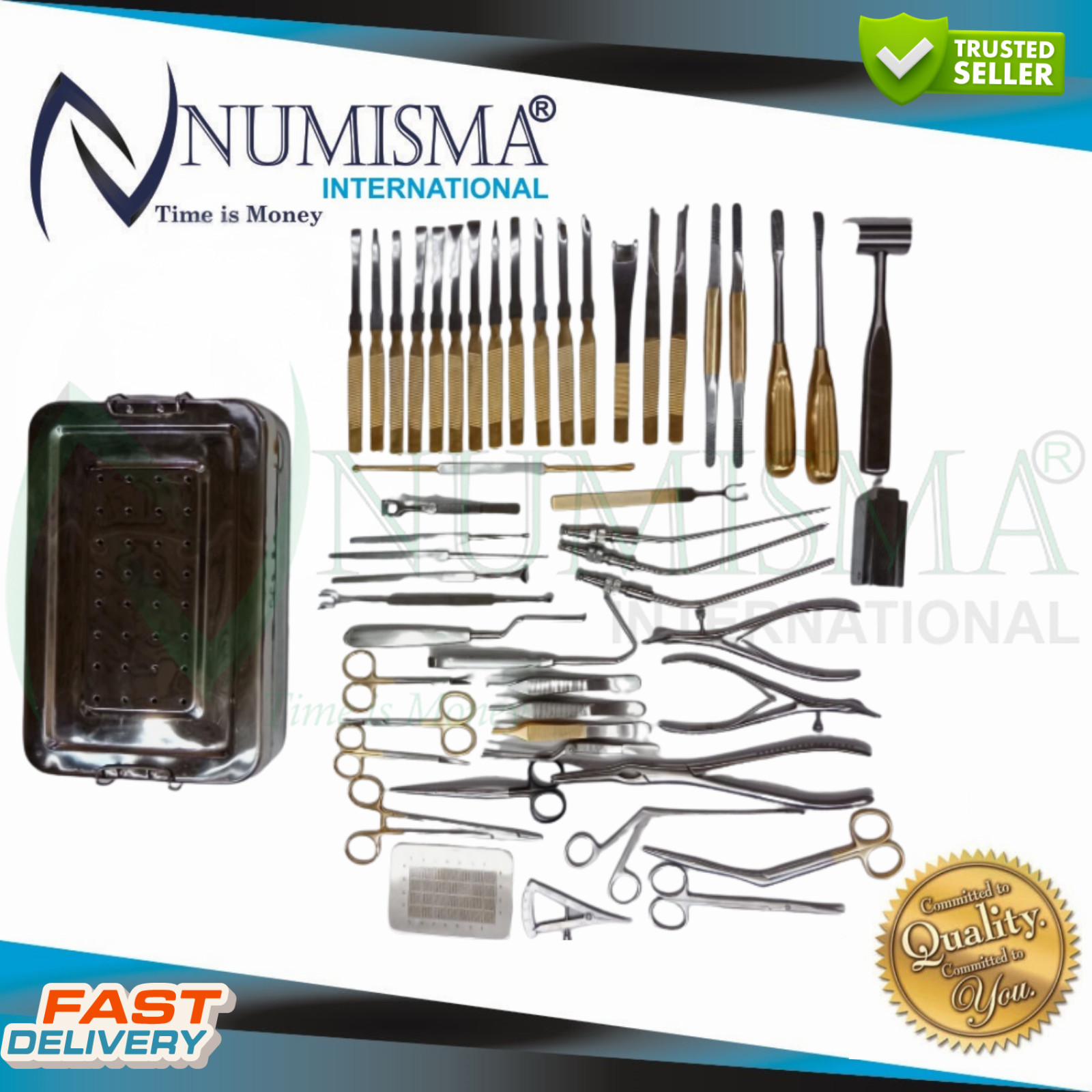 Rhinoplasty Instruments German Nose & Plastic Surgery Instruments 50 pcs set