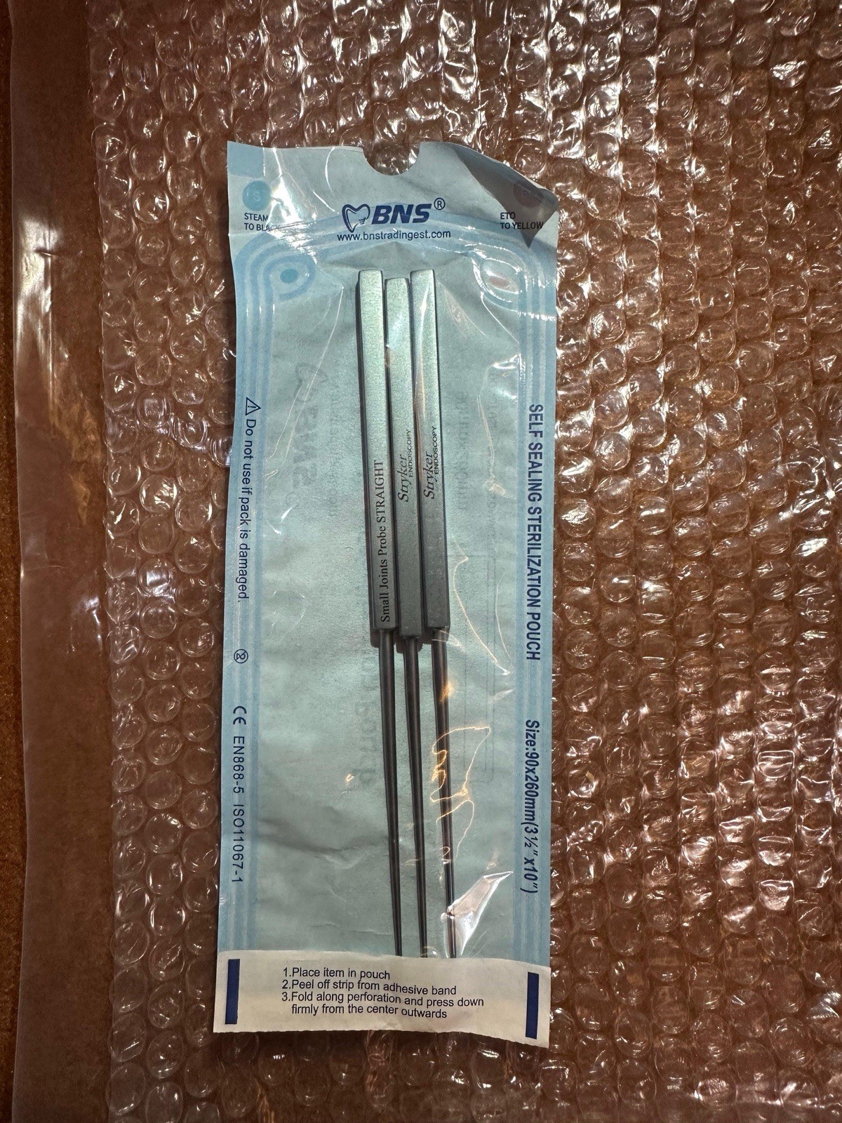 Stryker Small Joint Arthroscopy Probe Set 3pcs Straight 30° 90° Orthopedic