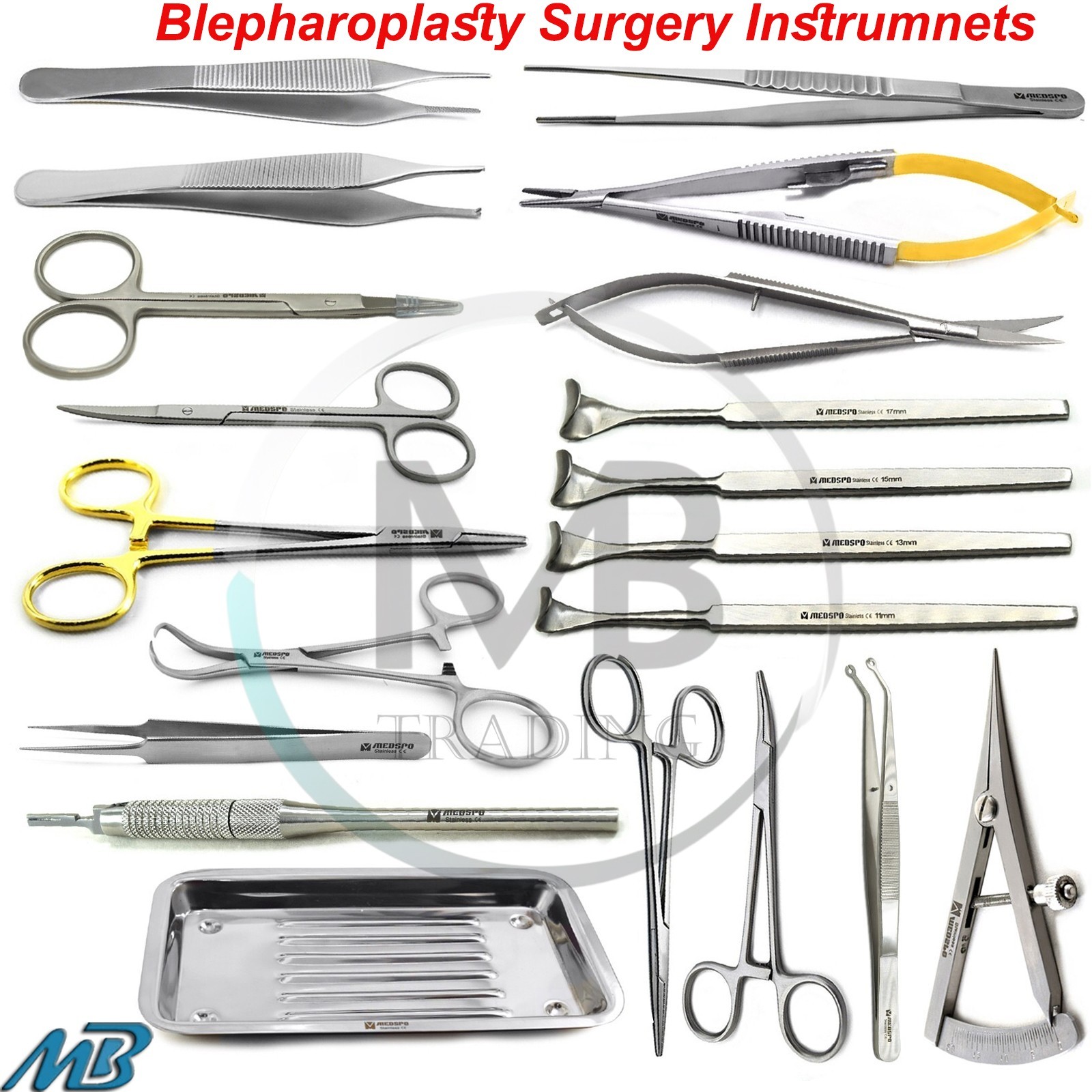 20 Pcs Blepharoplasty Instruments Eye Micro Surgery Surgical Ophthalmic Kit
