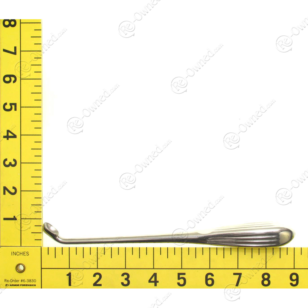 Brun Bone Curette Oval Cup, 9in, Angled Tip, Size 6 X:NL6760-009