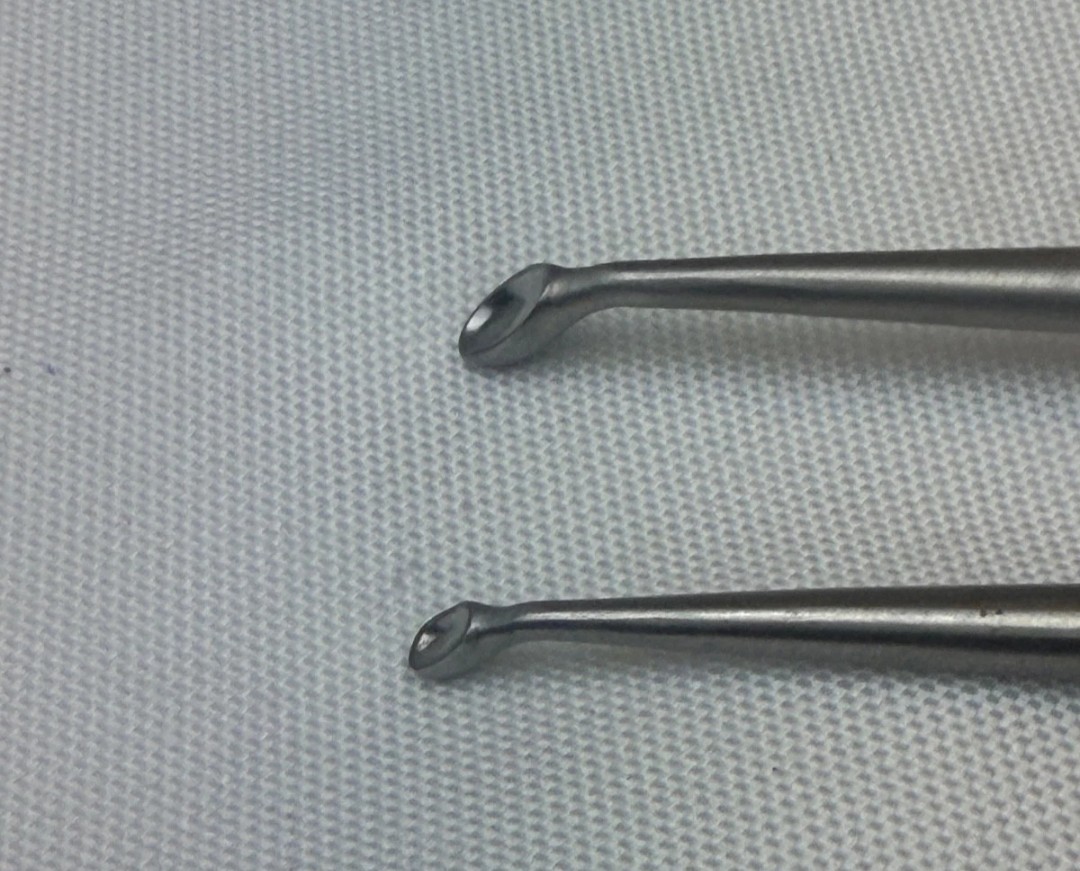 Set of 9 Millennium 9″ Brun Bone Curettes Reverse & Forward Angle Straight Neuro
