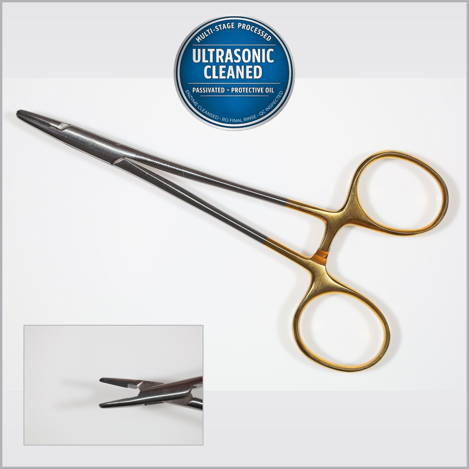 Konig MDS2410413 Micro Webster Needle Holder, Straight, Smooth Jaw, 5-1/8in