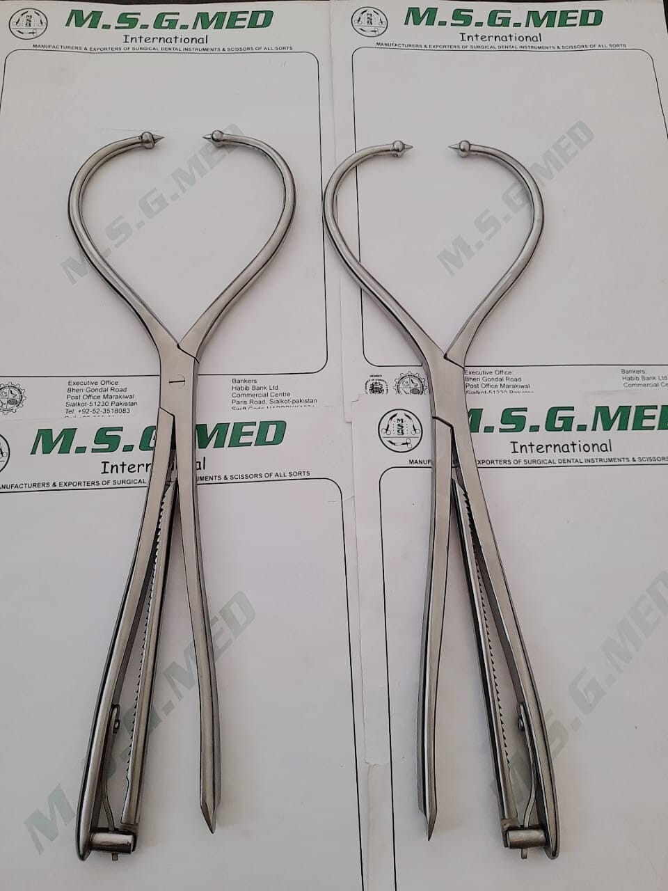 Spinal Surgery Bone Reduction Forceps With Points Orthopedic Clamps X Large