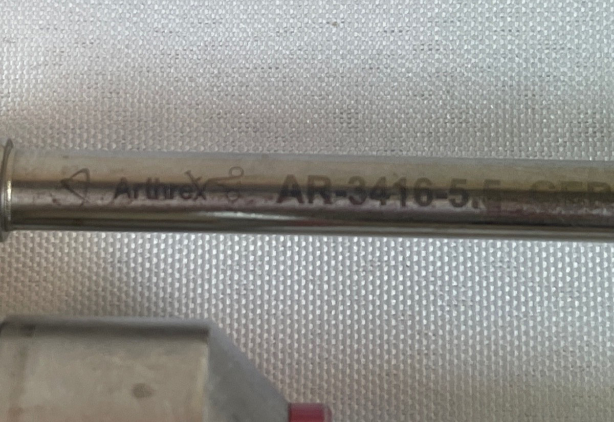 Arthrex AR-3415-5.5 & AR-3416-5.5 5.5mm Synergy Metal Cannula & Obturator Set