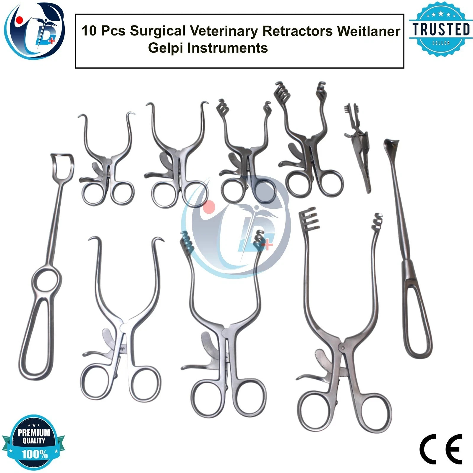 Surgical Veterinary Retractors Weitlaner Premium Quality Instruments Set of 10