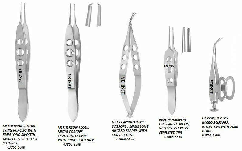 5 PC O.R GRADE EYE MICRO SURGERY SURGICAL OPHTHALMIC INSTRUMENTS KIT SET
