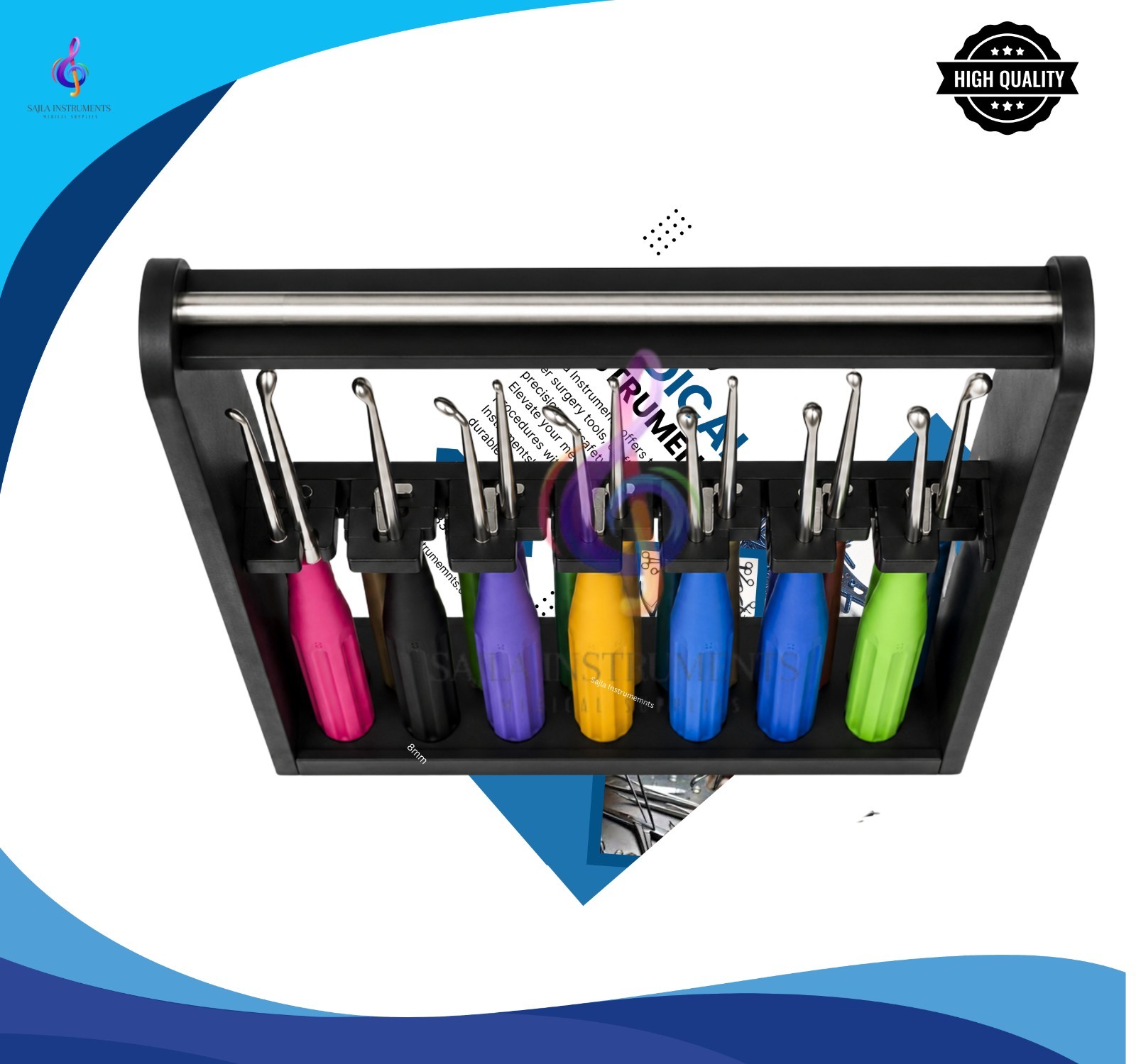Spine Bone Curettes 12 PCS German Steel Orthopedic Instruments. BY Sajla.