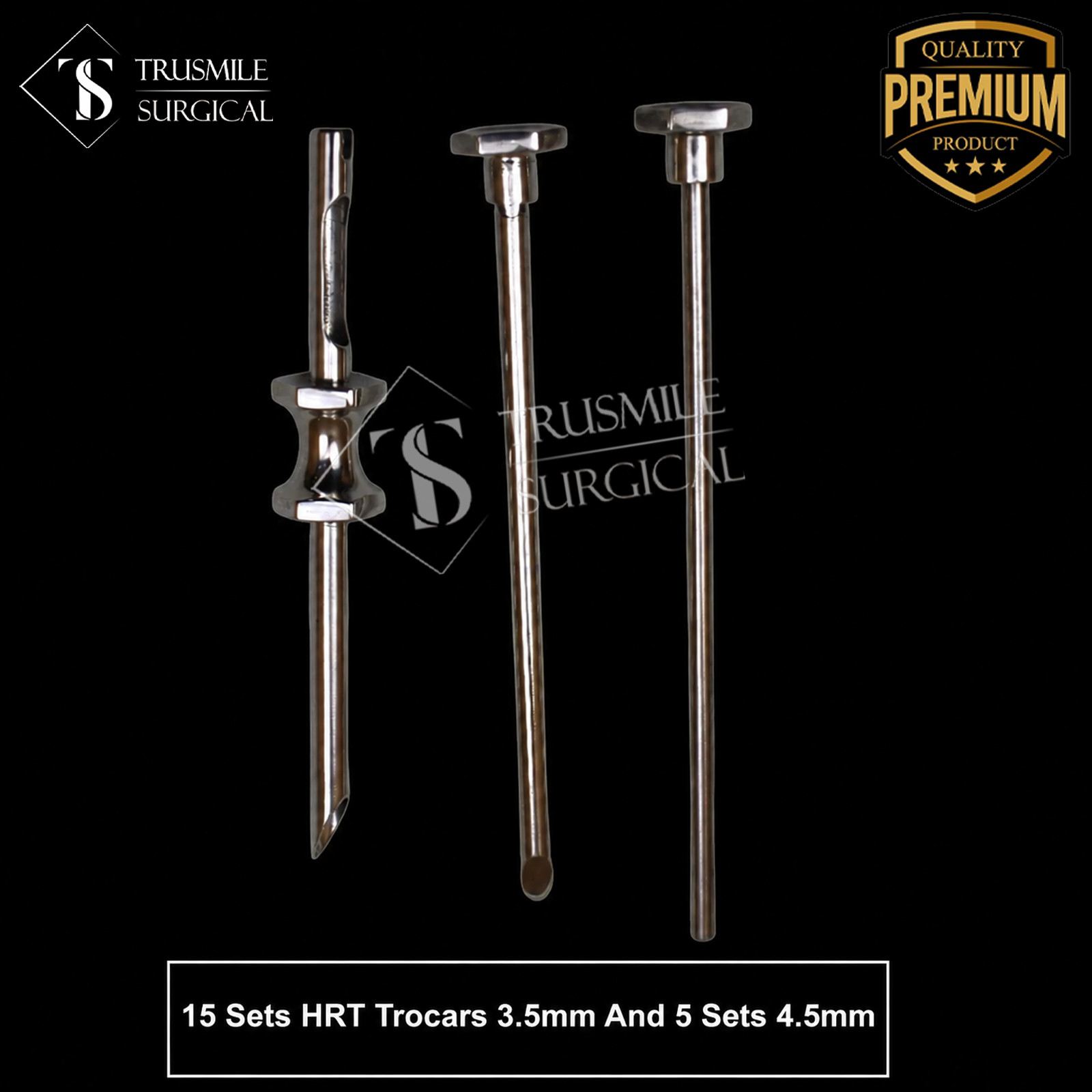 15 Sets HRT Trocars 3.5mm And 5 Sets 4.5mm High Quality Stainless Steel