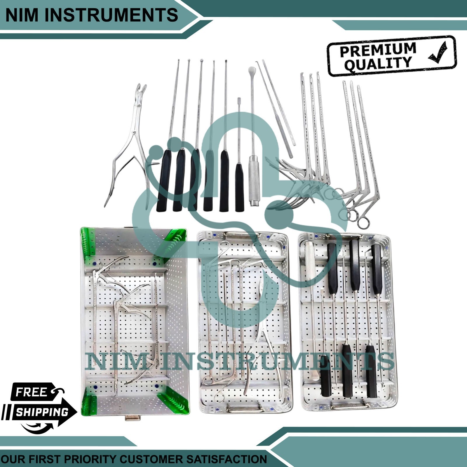 Unique Discectomy Set For Anterior Spine Surgery Instruments With Box