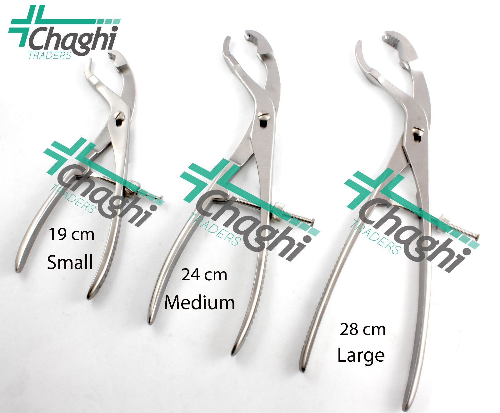 Verbrugge Bone Holding Forceps S.M.L 3 PCs Set Orthopedic Instruments By Chaghi