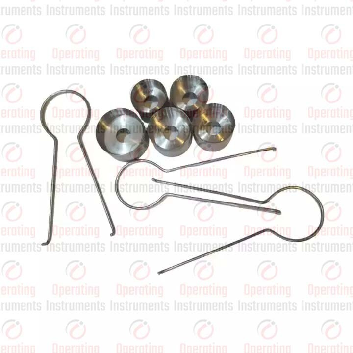 Freeman Areola marker,set of 5 pcs 36,38,40,42,45mm with McKissock Keyhole C-T