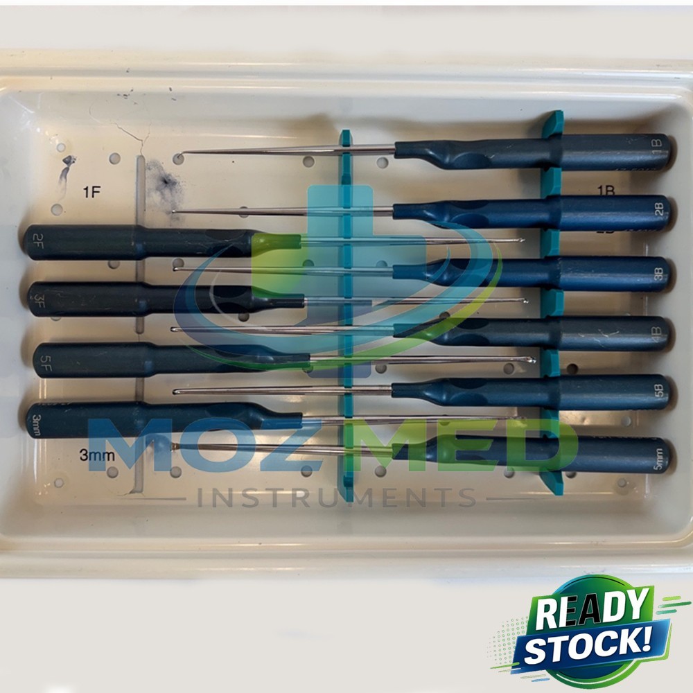 Set of 11 Codman MicroSect Curettes MIS Spine Curettes Cervical Neuro Orthopedic