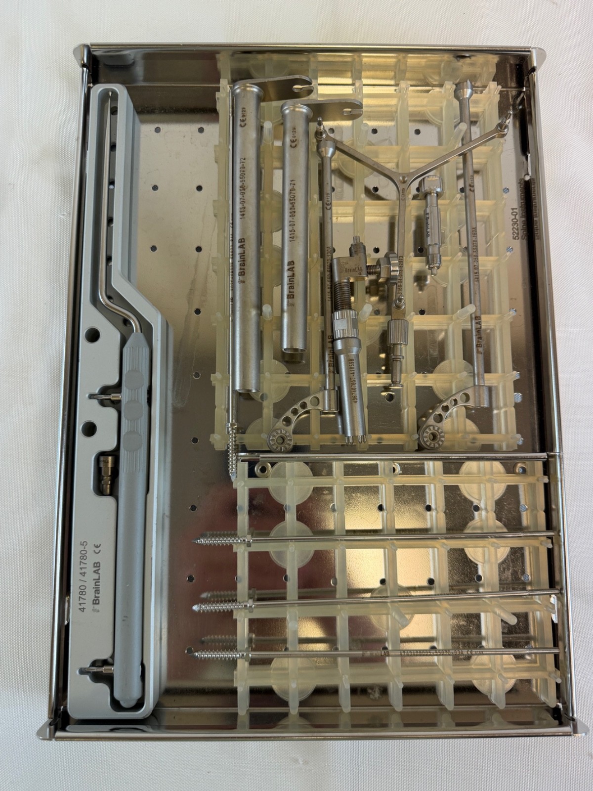 13 Piece Brainlab Naviaged Instrument Set w/ Sterilization Tray Orthopedics