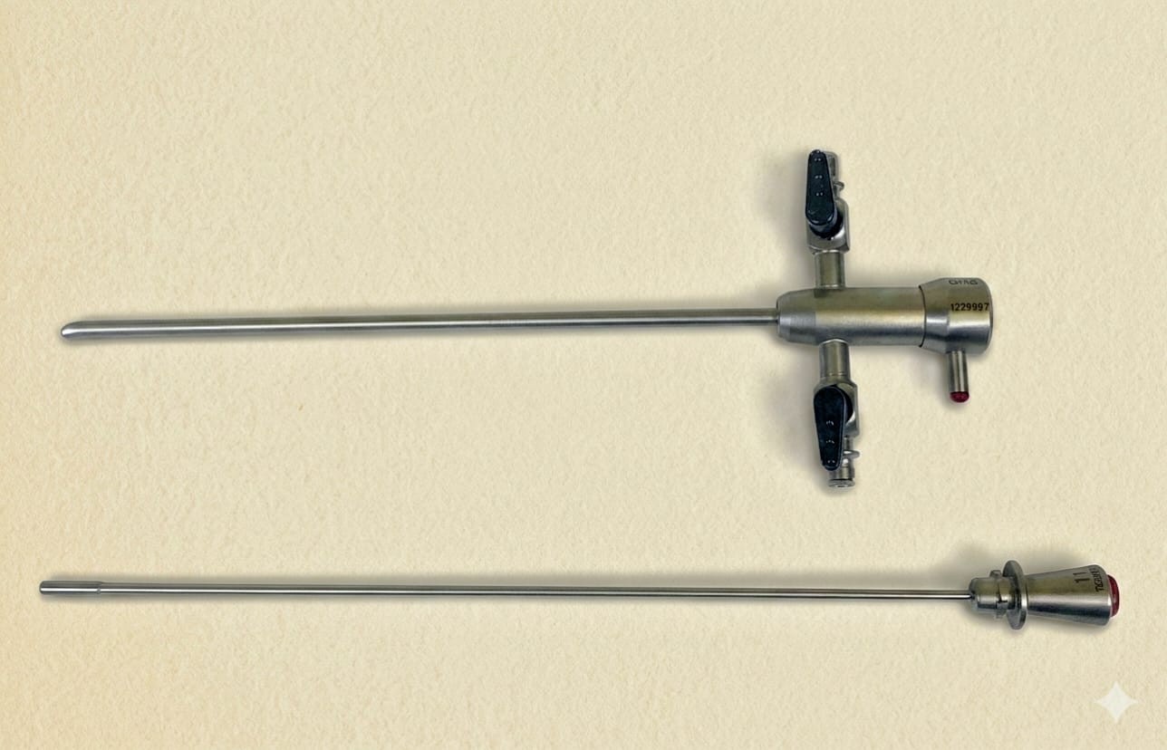 R. Wolf 8672.0145 11Fr Cystoscope Sheath 2 Valves 149mm w/ 8672.0147 Urology