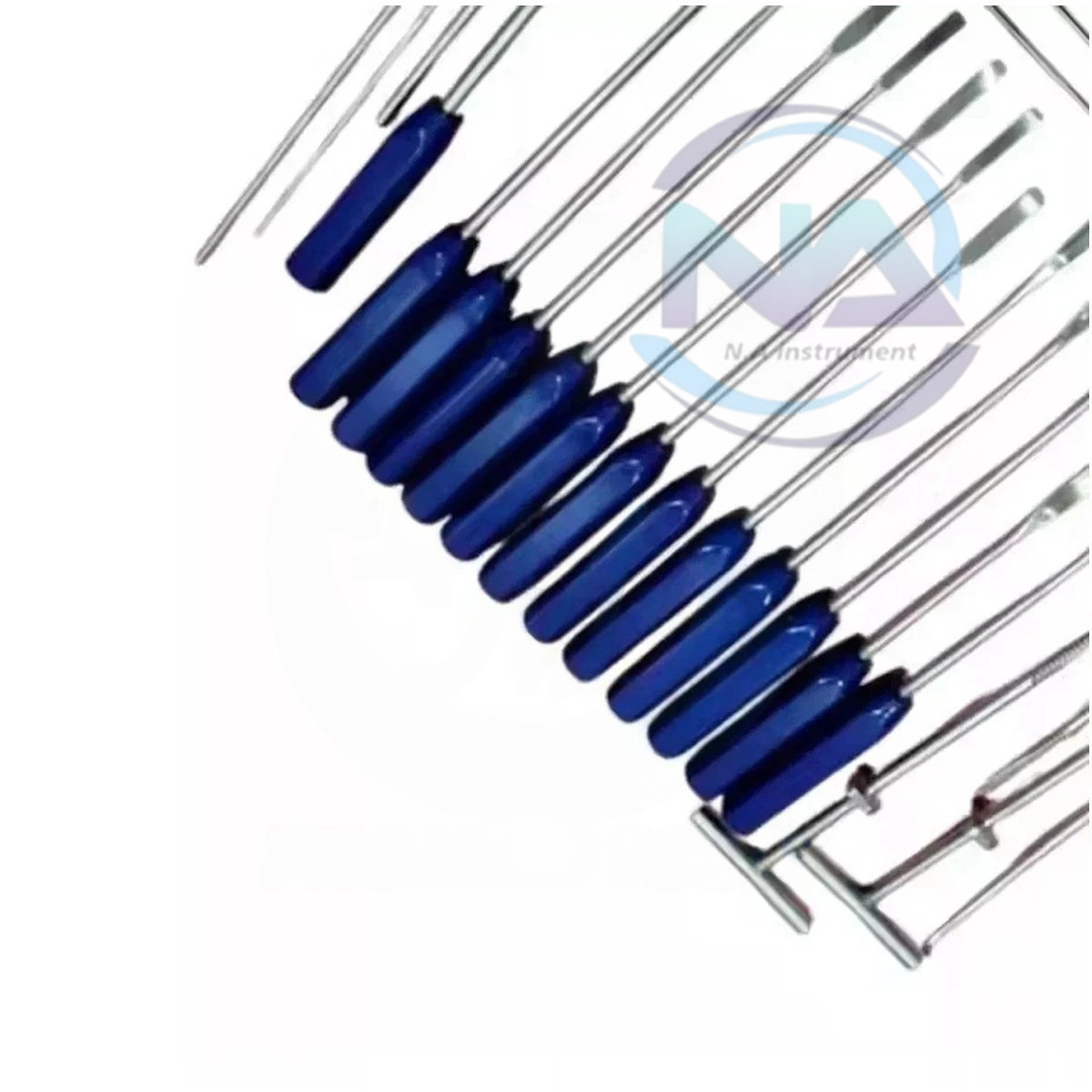 Mueller-Type Cement Removal Instruments Titanium Blue Set of 22 Pcs Orthopedic
